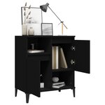 vidaXL Buffet Noir 60x35x70 cm Bois d'ingénierie