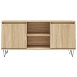 vidaXL Meuble TV chêne sonoma 104x35x50 cm bois d'ingénierie