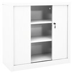 vidaXL Armoire à portes coulissantes Blanc 90x40x90 cm Acier