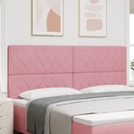 vidaXL Tête de lit LED rose 100 cm velours