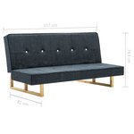 Vidaxl canapé-lit tissu gris foncé