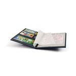 Classeur grand format 32 pages noires pour timbres. Couleur - Bleu