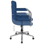 vidaXL Chaise pivotante de salle à manger Bleu Tissu