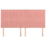 vidaXL Tête de lit Rose 180x5x118/128 cm Velours