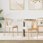 vidaXL Chaise de salle à manger 2 Pièces Naturel et clair