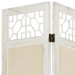 vidaXL Cloison de séparation 6 panneaux Crème 210x165 cm Tissu