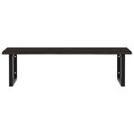 vidaXL Étagère de vasque murale acier et bois de chêne massif