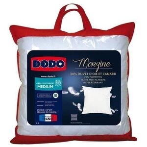 Oreiller Duvet Oie MORZINE anti-acariens 65 x 65 cm blanc