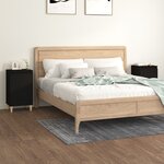 vidaXL Tables de chevet 2 Pièces noir 40x35x70 cm bois d'ingénierie