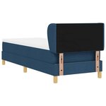 vidaXL Lit à Ressorts avec Matelas Crème 90x200 cm Tissu Bleu