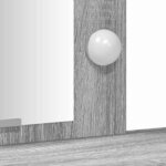 vidaXL Table de Toilette Gris 102 x 33 x 135 cm Bois d'ingénierie