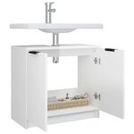 vidaXL Armoire de salle de bain Blanc brillant 64 5x33 5x59 cm