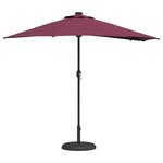 vidaXL Parasol de jardin Rouge bordeaux 294 x 150 x 223 cm tissu