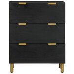 vidaXL Buffets 2 Pièces noir 60x33x75 cm bois d'ingénierie