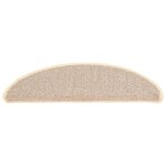 vidaXL Tapis de marches d'escalier 15 Pièces Blanc et marron 56x17x3 cm