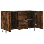 vidaXL Buffet chêne fumé 100x36x60 cm bois d'ingénierie