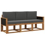 vidaXL Ensemble de canapés d'extérieur 3 pc Naturel et Anthracite