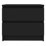 Vidaxl tables de chevet 2 pièces noir 50x39x43 5 cm aggloméré