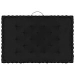 vidaXL Coussins de plancher de palette 3 Pièces Noir Coton