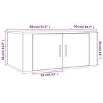 vidaXL Table basse Sonoma gris 80x50x36 cm Bois d'ingénierie