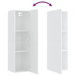 vidaXL Meuble TV Blanc 30 5x30x110 cm Bois d’ingénierie