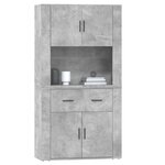 vidaXL Buffet haut Gris béton Bois d'ingénierie
