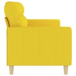 vidaXL Canapé à 3 places Jaune clair 180 cm Tissu