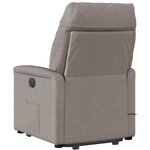 vidaXL Fauteuil inclinable de massage électrique Taupe Tissu