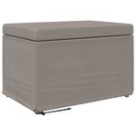 vidaXL Tabouret Taupe 61 x 41 x 40 cm Tissu et bois stratifié