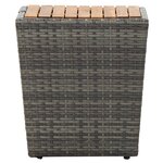 vidaXL Ensemble de bistro 3 Pièces Résine tressée et bois d'acacia Gris