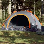 vidaXL Tente de camping 4 personnes orange libération rapide