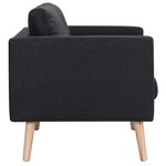 vidaXL Ensemble de canapé 2 Pièces tissu noir
