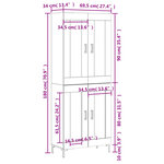 vidaXL Buffet haut Chêne sonoma 69 5x34x180 cm Bois d'ingénierie