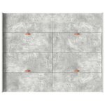 vidaXL Cadre de lit avec rangement avec tiroir Gris béton 160 x 200 cm