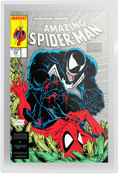 Monnaie VENOM Unleashed Marvel Spider Man 1 Oz Feuille Argent 2$ Niue 2026