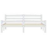 vidaXL Cadre de lit avec 2 tiroirs Blanc Bois de pin massif 160x200 cm