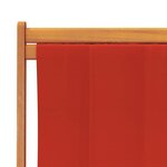 vidaXL Chaises de plage pliables lot de 2 rouge tissu