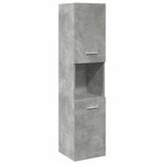 vidaXL Ensemble de meubles de salle de bain 4 Pièces gris béton