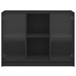 vidaXL Buffet noir 102x37x75 5 cm bois d'ingénierie