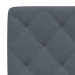 vidaXL Coussin de tête de lit gris foncé 90 cm velours