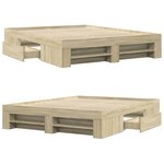 vidaXL Cadre de lit sans matelas chêne sonoma 160x200 cm