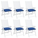 vidaXL Coussins de chaise lot de 6 bleu 50x50x7 cm tissu oxford