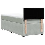 vidaXL Sommier à lattes de lit et matelas Gris clair 80x200 cm Velours