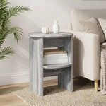 vidaXL Meuble d'appoint 2 pc Gris Sonoma Ø40 x 50 cm Bois d’ingénierie