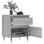 vidaXL Tables de chevet 2 Pièces sonoma gris 40x35x50 cm bois ingénierie