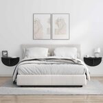 vidaXL Étagère Murale 2 Pièces Noir 38 x 19 x 19 cm Bois d'ingénierie