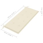 Vidaxl banc de jardin avec coussin 120 cm bois d'acacia massif