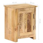 vidaXL Table de chevet Bois de manguier massif 40x30x50 cm