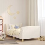 vidaXL Cadre de lit pour enfants avec tête de lit Crème 80 x 160 cm