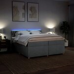 vidaXL Sommier à lattes de lit avec matelas Gris clair 200x200cm Tissu